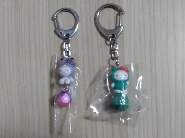 지역 한정 키티 홋카이도 한정 라벤더 여우 마리모 마스코트 키링