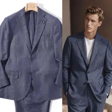 LARDINI 라르디니 데님 셋업 수트 네이비 46 사이즈 M 정도