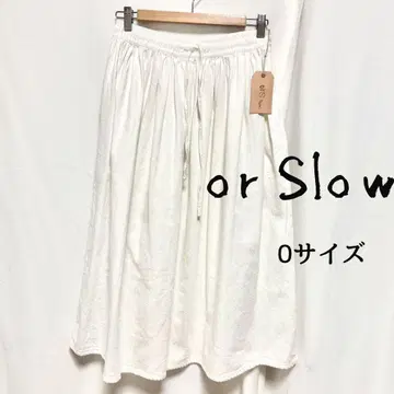 [택 포함 새상품] orSlow 오어슬로우 데님 롱 스커트 롱 기장 개더