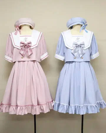 아마벨 Fancy Heart 셋업 세일러 원피스 색스