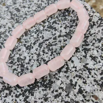 핑크 직사각형 비즈 팔찌