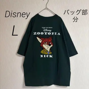 새상품 Disney 주토피아 오버 사이즈 T셔츠 닉 L 사가 자수