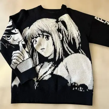 Maener DEATH NOTE 미사미사 긴팔 스웨터 XS