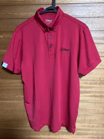 Titleist 빨간색 피케 셔츠 반팔 프로 지급품