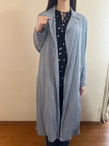 띠어리 스프링 코트 색스 블루