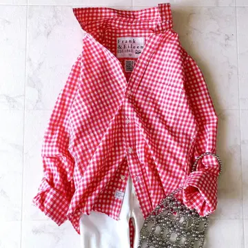 새상품급 프랭크 & 일리 BALLY 스키퍼 셔츠 레드