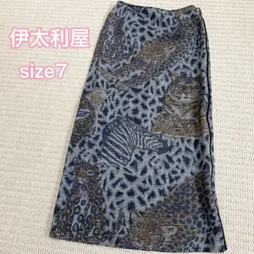 이타리야 타이트 롱 스커트 애니멀 무늬 호랑이 레오파드 사이즈 S