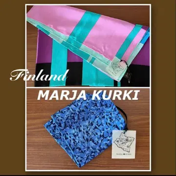 MARJA KURKI 실크 스카프 & 포켓 치프 미사용