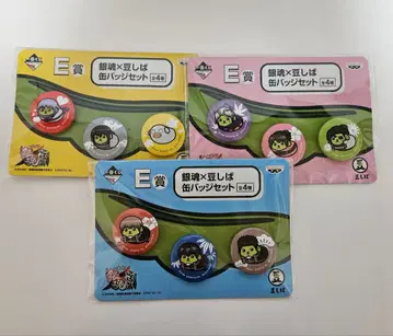 은혼 제일복권 E상 은혼 x 콩 시바 캔뱃지 세트 3개 세트
