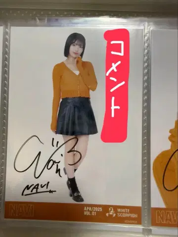 호와스피 Whitescorpion 브로마이드 친필 오렌지 NAVI 히키