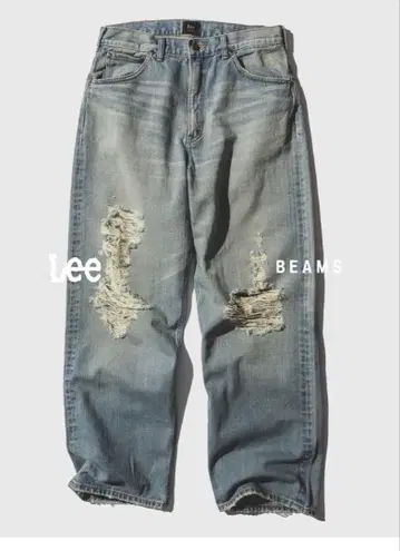 BEAMS LEE/101 크러쉬 데님 팬츠