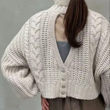 &g'aime 백 디자인 케이블 니트