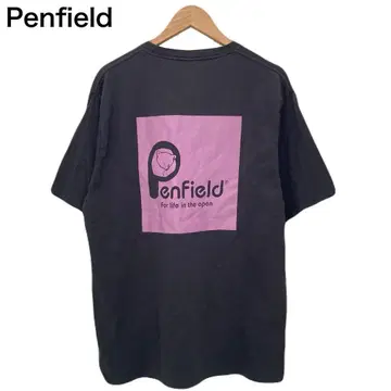 펜필드 아웃도어 백 프린트 원포인트 로고 반팔 T셔츠
