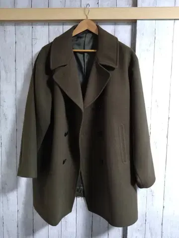 BEAMS 카키 피 코트 M