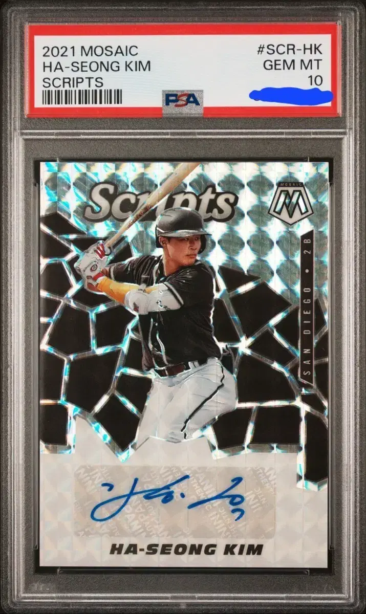 2021 PANINI MOSAIC 김하성 루키 오토 PSA10