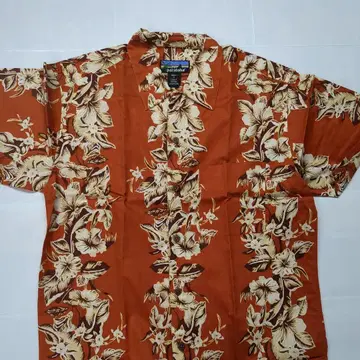 파타로하 오렌지 하이비스커스 패턴 M 사이즈