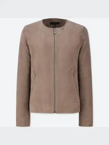 유니클로 택 포함 새상품 S 스웨이드 터치 노카라 자켓