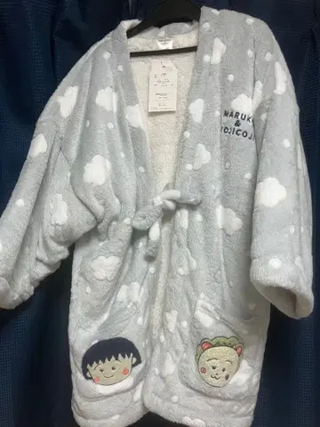 마루코는 아홉살 코지코지 린넬 콜라보 반테 여성용 새상품 M~L 그레이