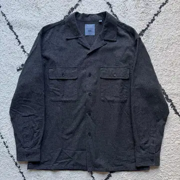 유니클로 JWA 브러쉬드 코튼 오버사이즈 셔츠 다크 그레이 M