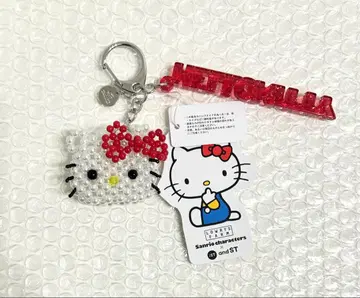 완판 로리즈팜 헬로키티 페이스 비즈 키 참 키티 새상품