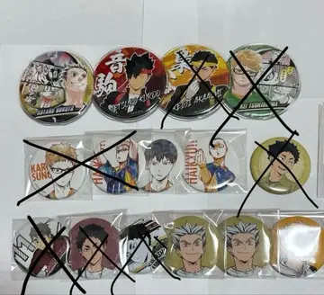 하이큐 캐릭터 캔뱃지 세트 & 보쿠토 한정판 아크링 키링