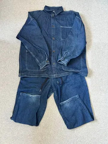 BACK NUMBER 데님 셔츠 + 데님 팬츠 셋업