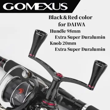 고메쿠사스 더블 핸들 알루미늄 노브 블랙 레드 98mm 다이와