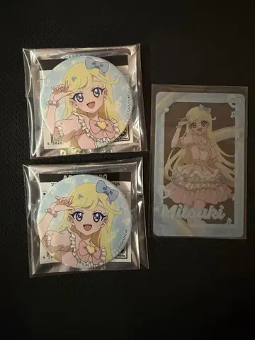 프리티 시리즈 크로싱 라이브 미츠키 캔뱃지 클리어 카드