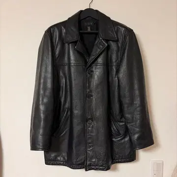 90s jcrew 가죽 카 코트 vintage 블랙