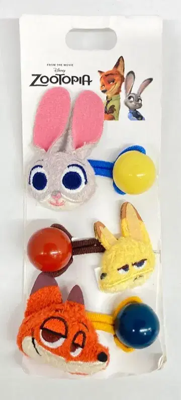 디즈니 스토어 머리끈 3개 주토피아 피닉 주디 닉