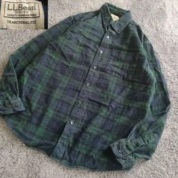 L.L.Bean 엘엘빈 블랙워치 체크 무늬 플란넬 셔츠
