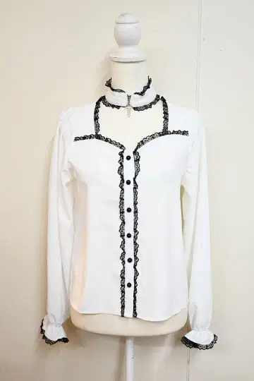 [ MA*RS ] 크로스 초커 포함 블라우스 - 화이트 size-F 마즈