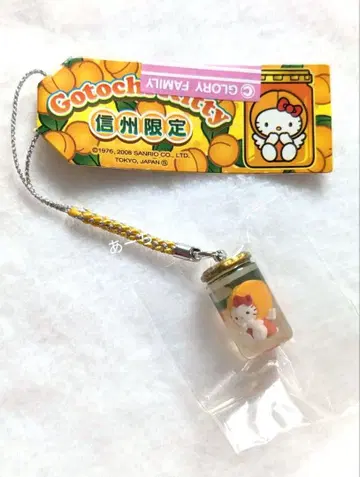 지역 한정 키티 매듭 장식 나가노 한정 살구 병 나가노 살구 스트랩