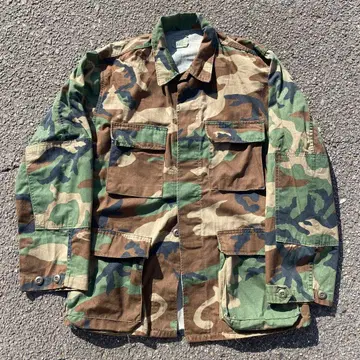 밀리터리 자켓 미군 80s 우드랜드 카모 BDU 자켓 카모플라쥬