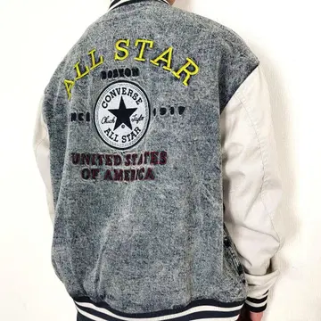 컨버스 올스타 바시티 자켓 레어 데님풍 그레이/화이트 새상품