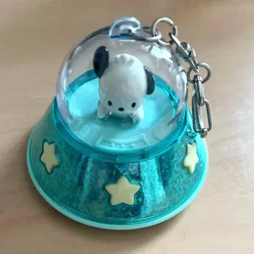 산리오 빛나는 포차코 UFO 돔형 키링