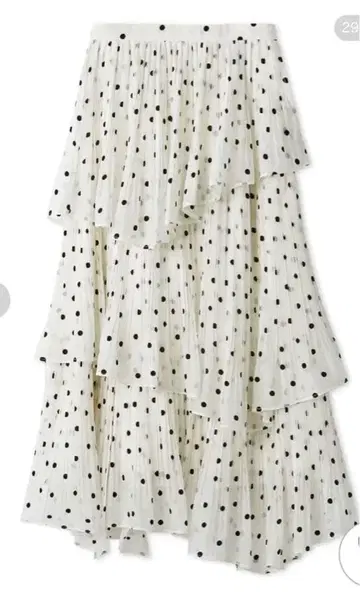 snidel Sustainable 플리츠 티어드 롱 스커트