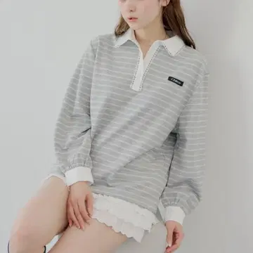 치코 Chico 옷깃 레이스 라거 셔츠