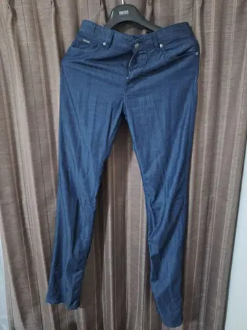 BOSS 다크 블루 스트레치 팬츠