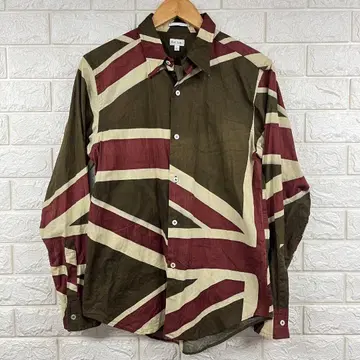 폴스미스 유니언 잭 패턴 긴팔 셔츠 L 영국