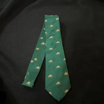 브룩스브라더스 그린 컬러 자전거 패턴 넥타이