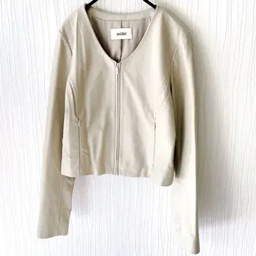 스나이델 노카라 라무 가죽 자켓 아이보리 F