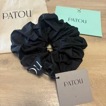 PATOU 블랙 나일론 스크런치