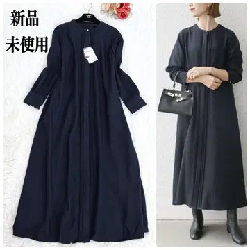 미사용 새상품 SHIPS any 샤크 핀턱 A라인 원피스