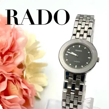 669 RADO 다이아스타 손목시계 블랙 다이얼 쿼츠 실버 작동