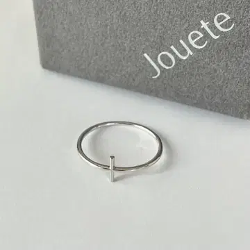 쥬에테 K10WG 레이어링 반지 화이트 골드 크로스 반지