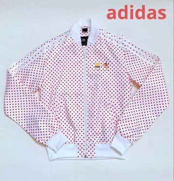 [컨디션 최상] 거의 미사용 레어 상품 adidas 도트 무늬 블루종