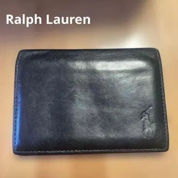 랄프 로렌 카드 케이스 명함지갑 블랙 가죽