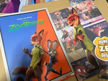 주토피아 포스터 컬렉션 2장 묶음 닉 주디 중고품