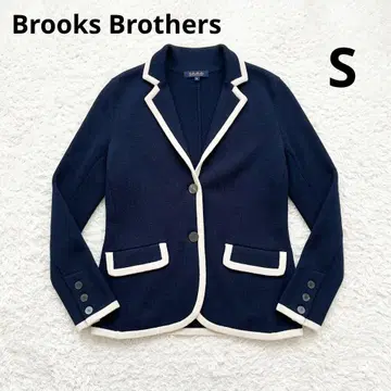 브룩스브라더스 모 100% 니트 테일러드 자켓 네이비 다크 네이비